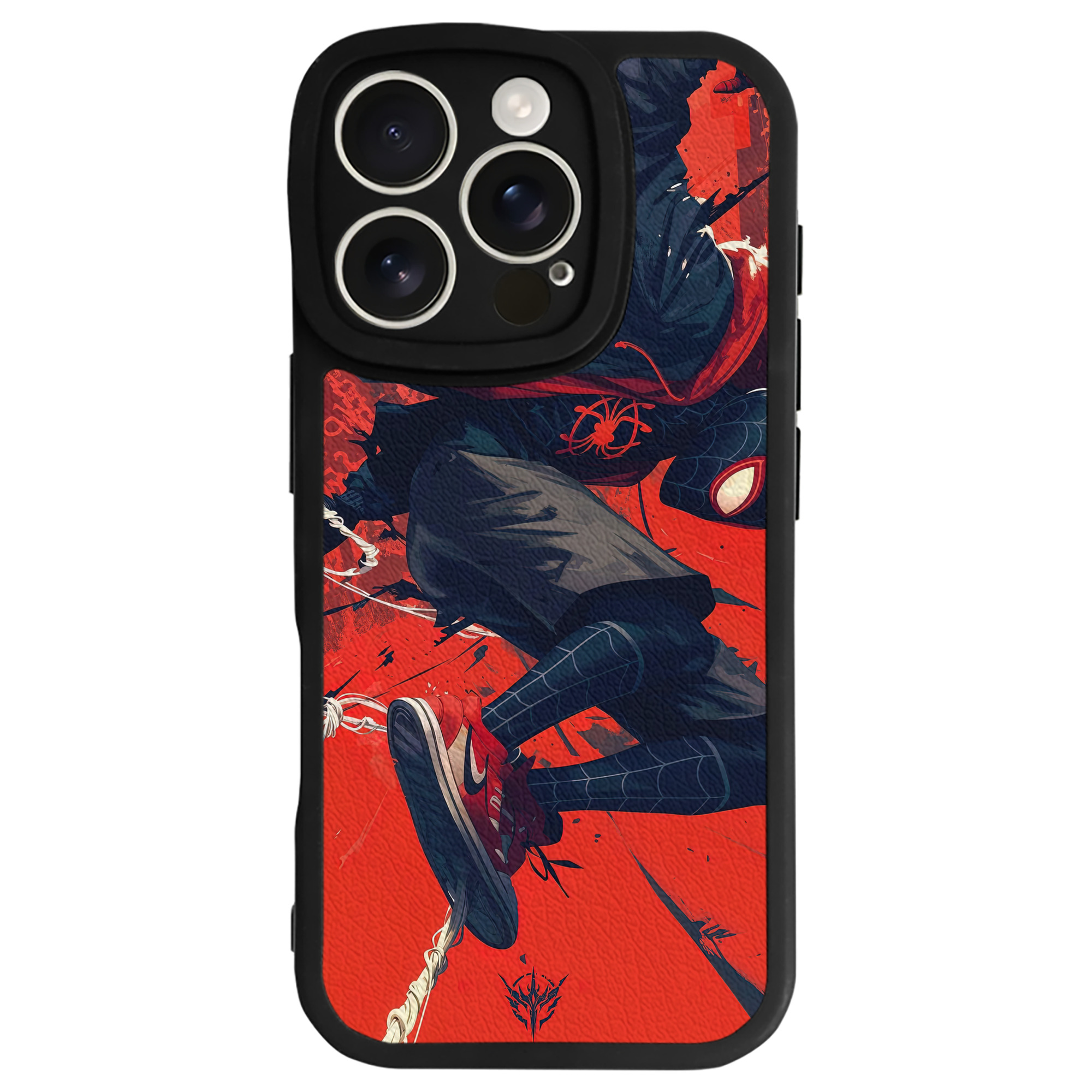 Spider Man スパイダーマン 【iPhone 16シリーズ対応】シリコンスマホケース（レザー調） 材質：シリコン